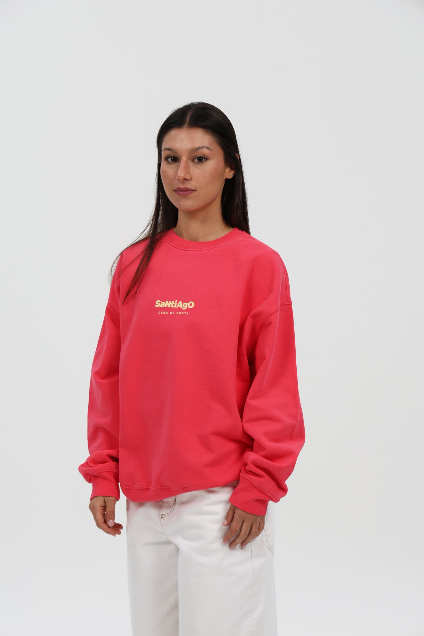 SUDADERA FRESA/BEIGE "SANTIAGO"