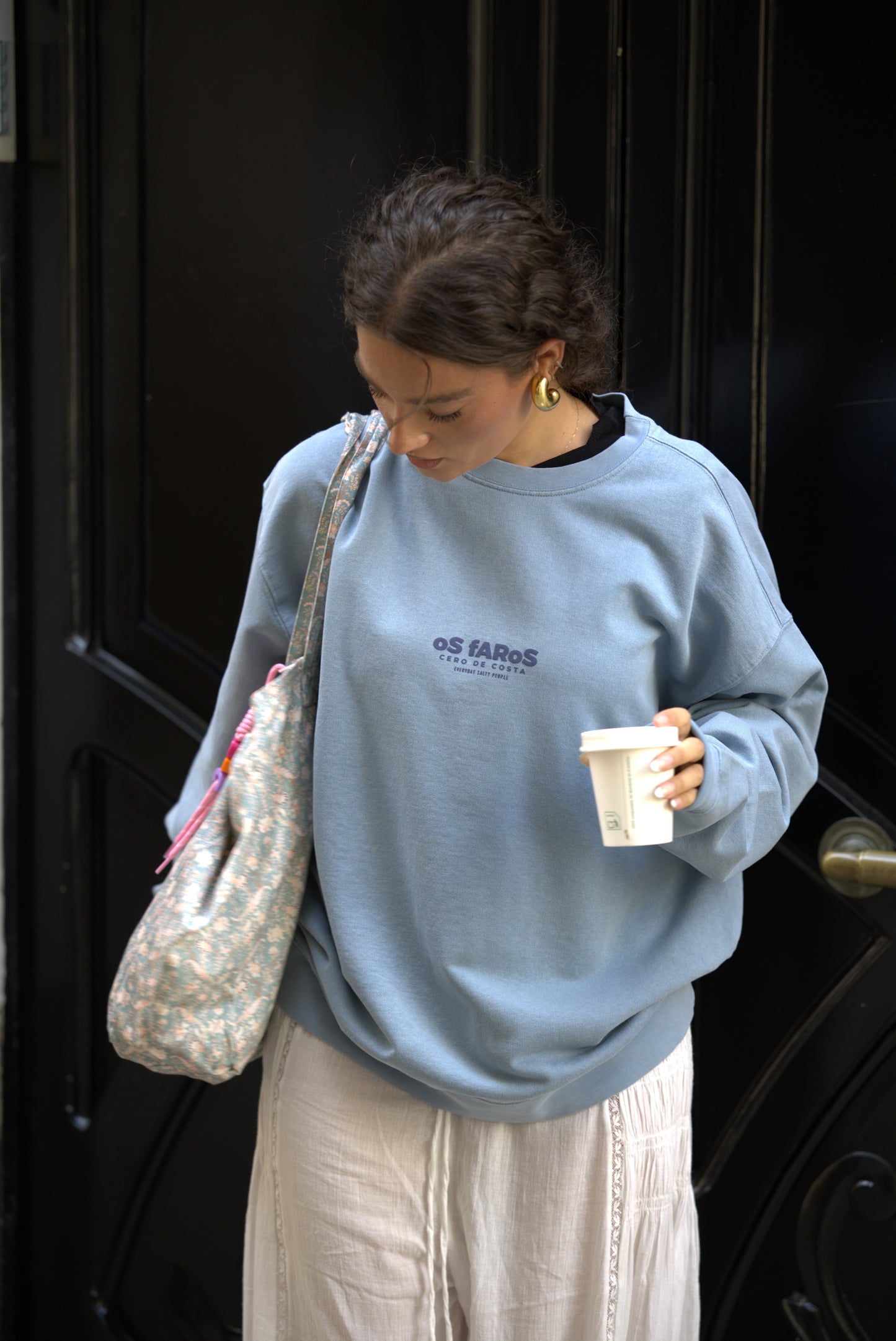 SUDADERA AZUL-LAVADO/MARINO "OS FAROS"