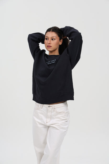 SUDADERA ANTRACITA-O/CELESTE "PLAYAS RAZO"