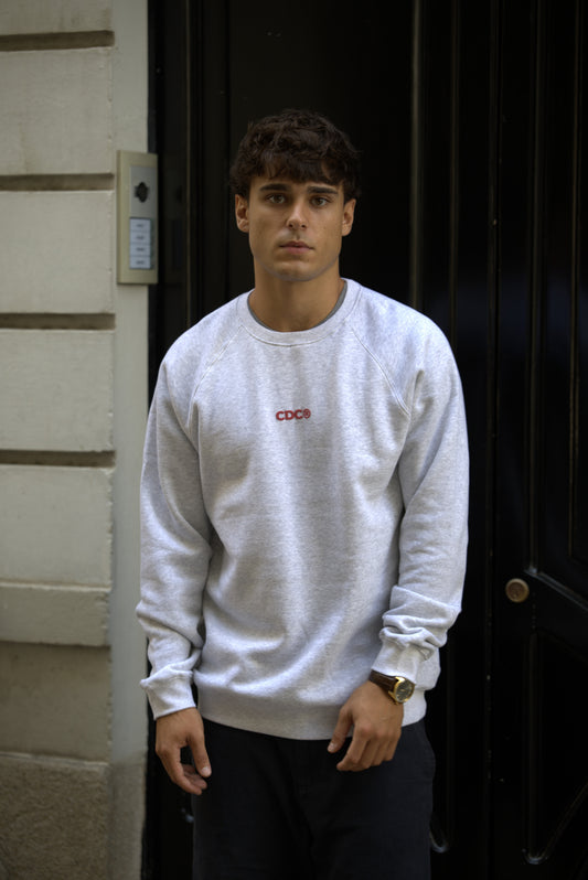 SUDADERA GRIS/ROJO "NOT ONLY" LOGO