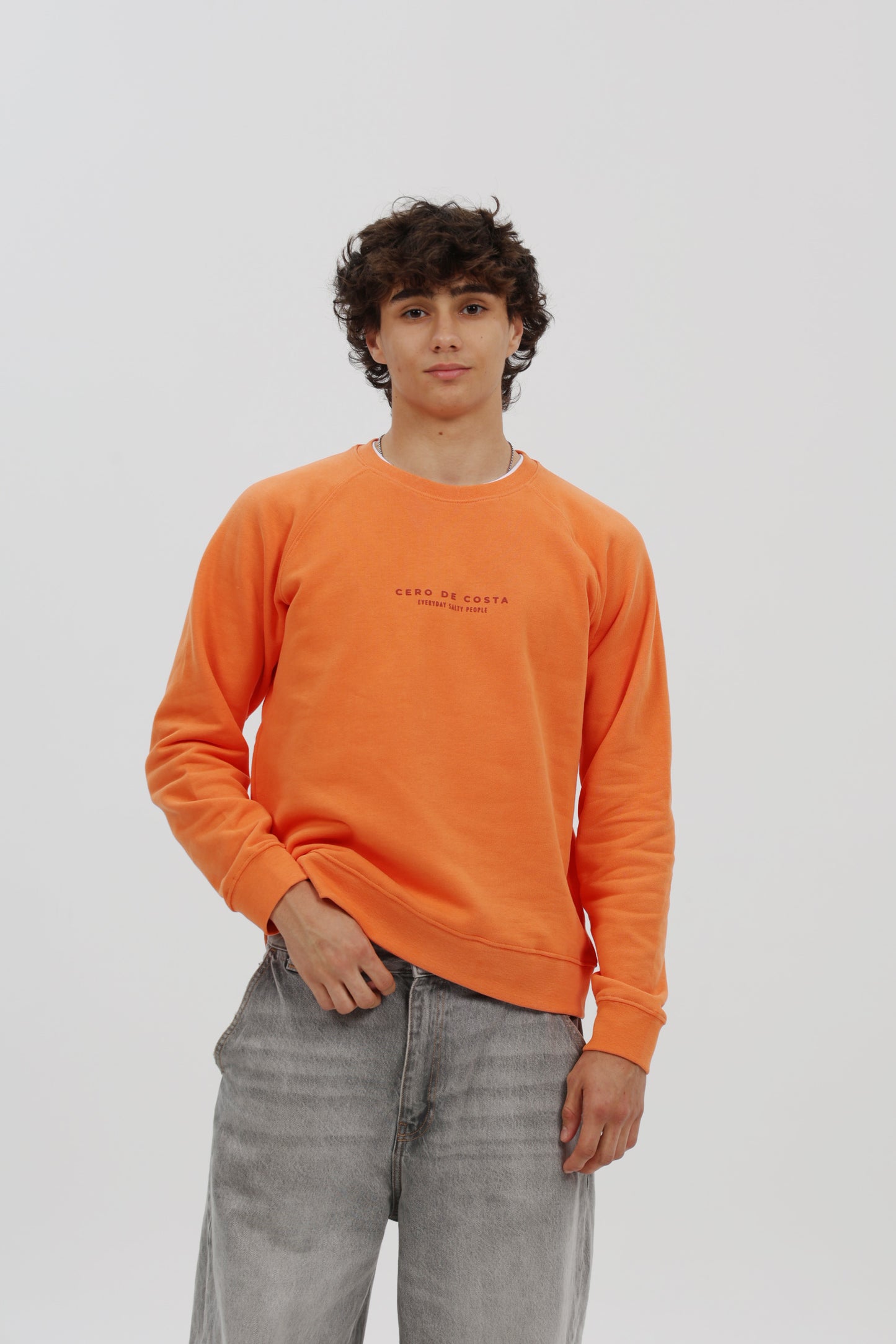SUDADERA CORAL/ROJO "FOTO SURFERS"