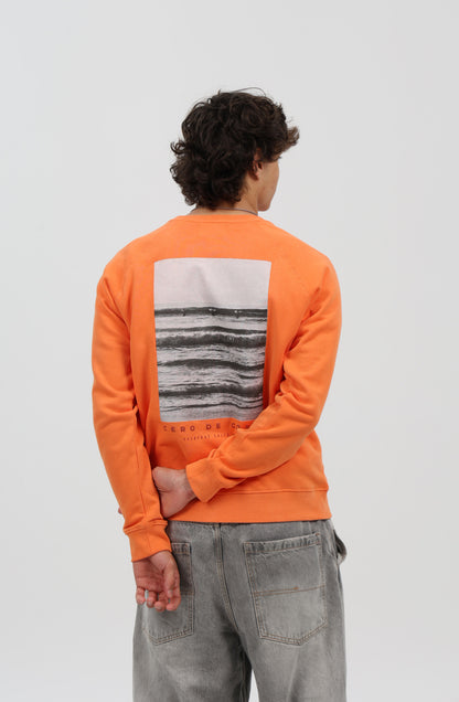 SUDADERA CORAL/ROJO "FOTO SURFERS"