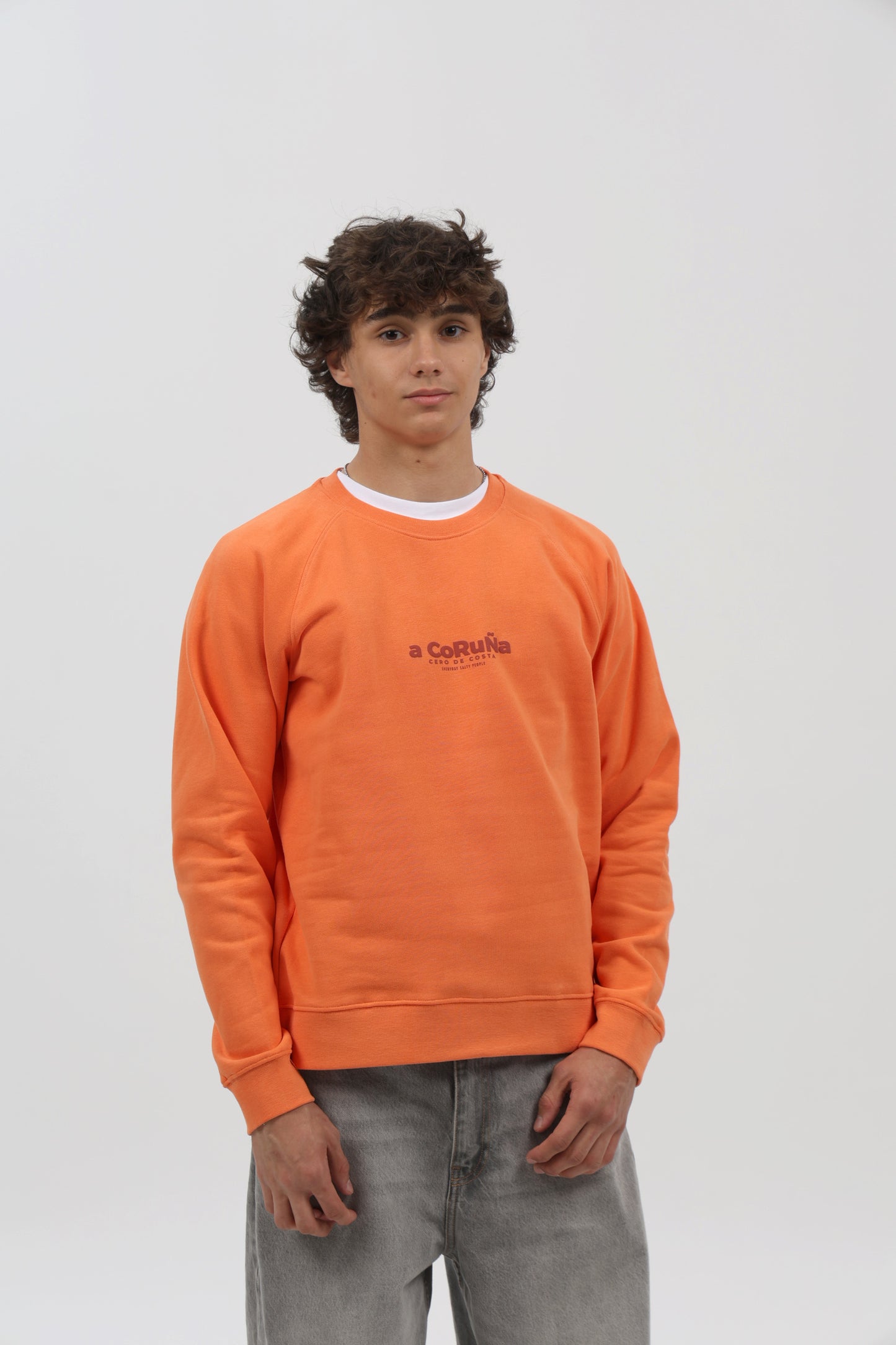 SUDADERA CORAL/ROJO "A CORUÑA"