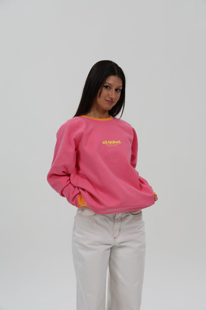SUDADERA FUCSIA-RIPN/AMARILLO "OS FAROS"