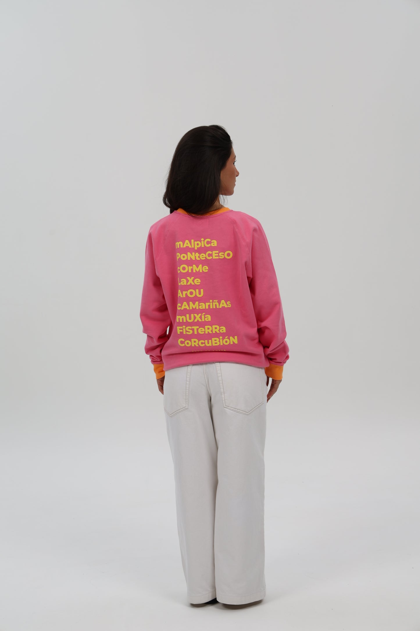 SUDADERA FUCSIA-RIPN/AMARILLO "OS FAROS"