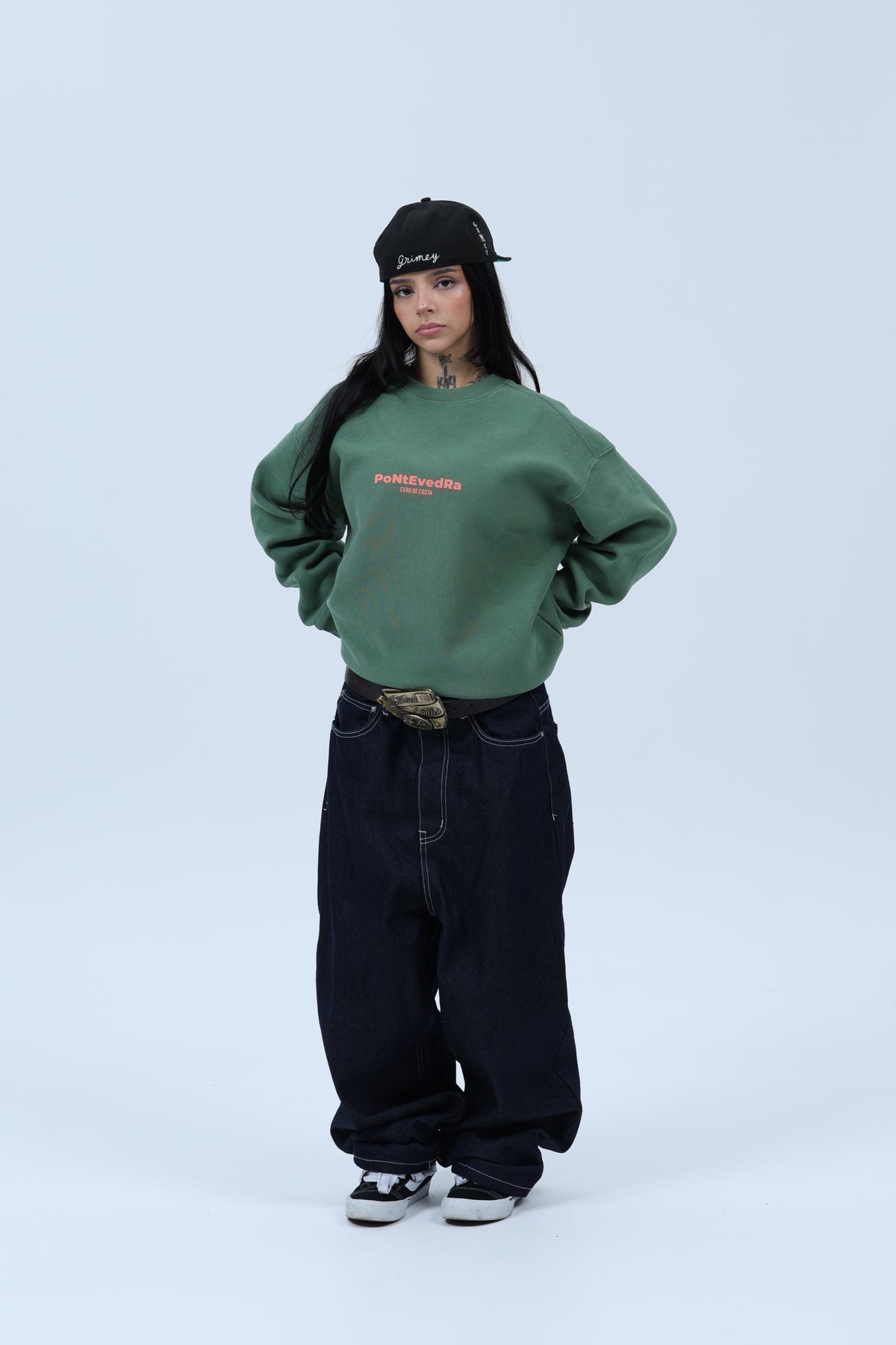 SUDADERA VERDE/ROSA "PONTEVEDRA"
