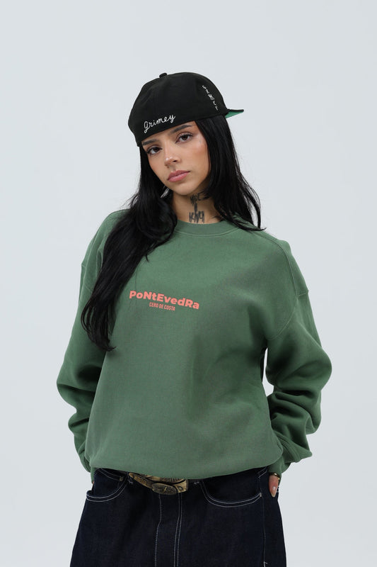 SUDADERA VERDE/ROSA "PONTEVEDRA"