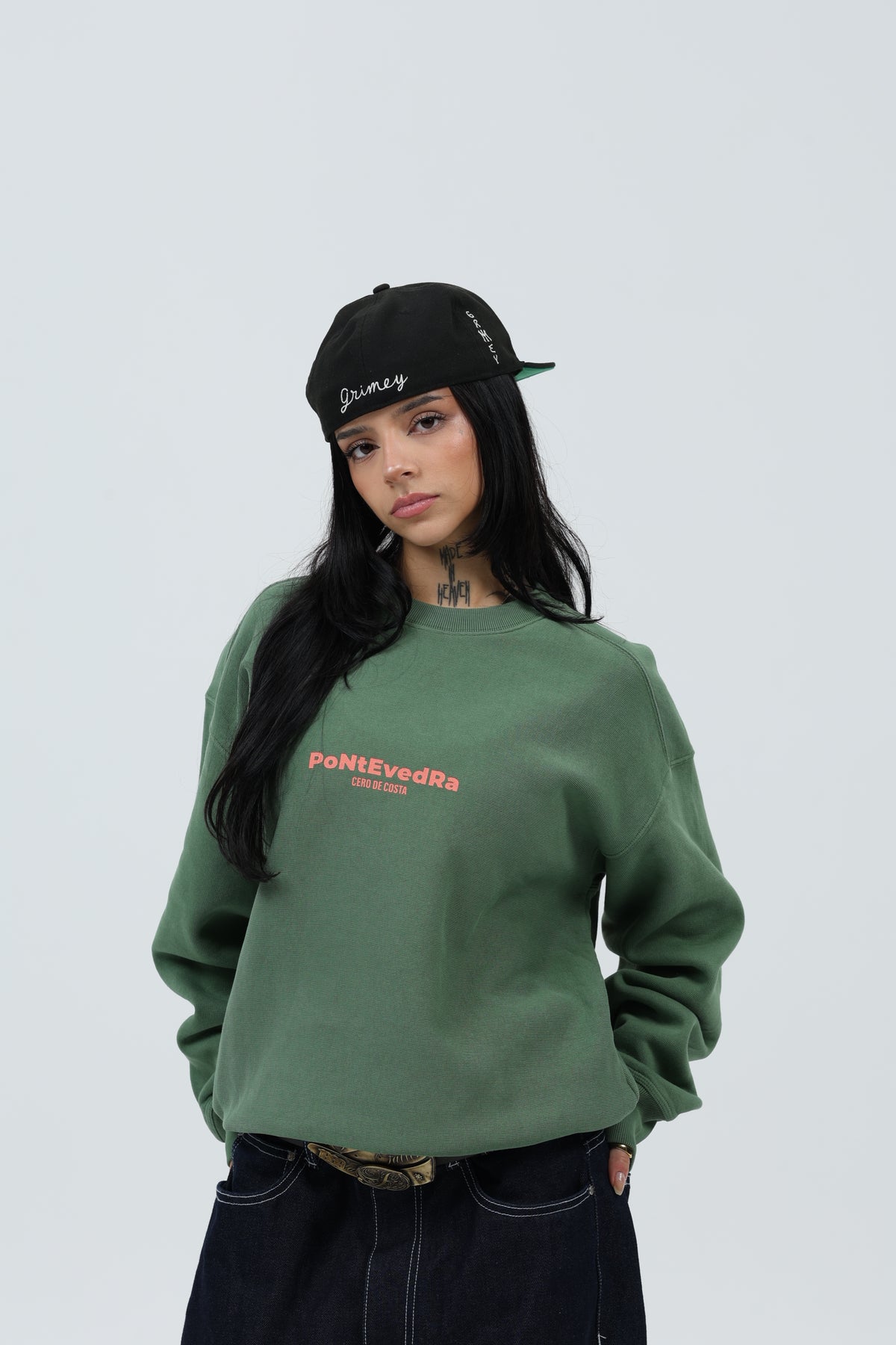 SUDADERA VERDE/ROSA "PONTEVEDRA"