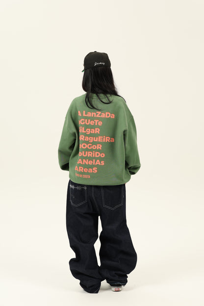 SUDADERA VERDE/ROSA "PONTEVEDRA"