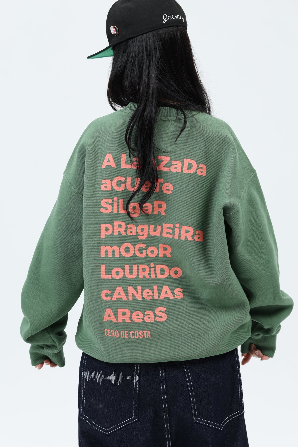 SUDADERA VERDE/ROSA "PONTEVEDRA"