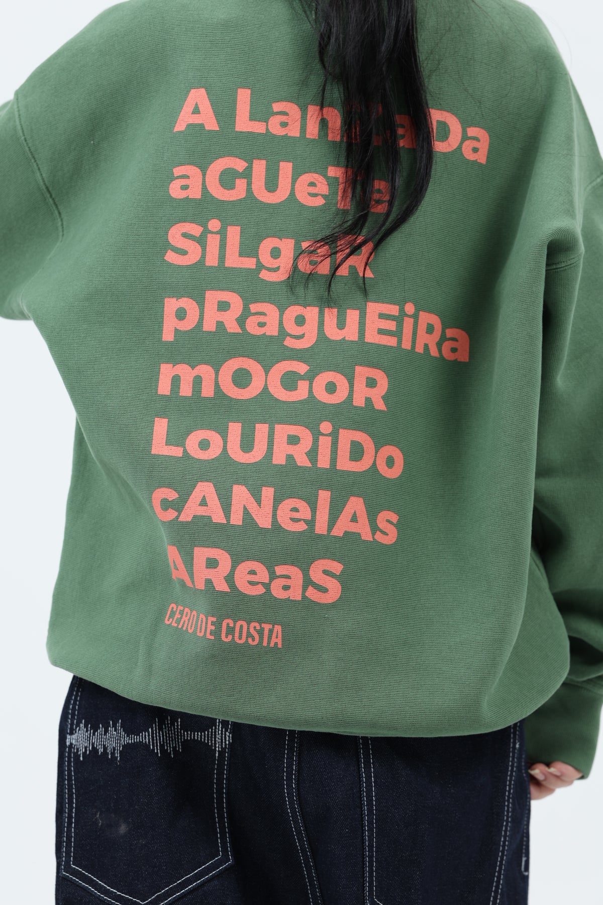 SUDADERA VERDE/ROSA "PONTEVEDRA"