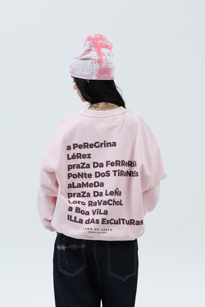 SUDADERA ROSA/BERENJENA "PONTEVEDRA CIUDAD" CORTA