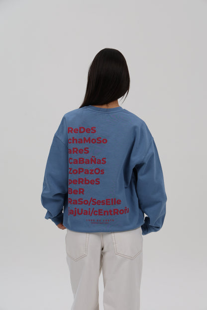 SUDADERA AZUL-D/GRANATE "PONTEDEUME"