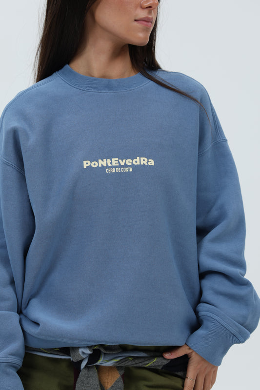 SUDADERA AZUL/BEIGE "PONTEVEDRA"