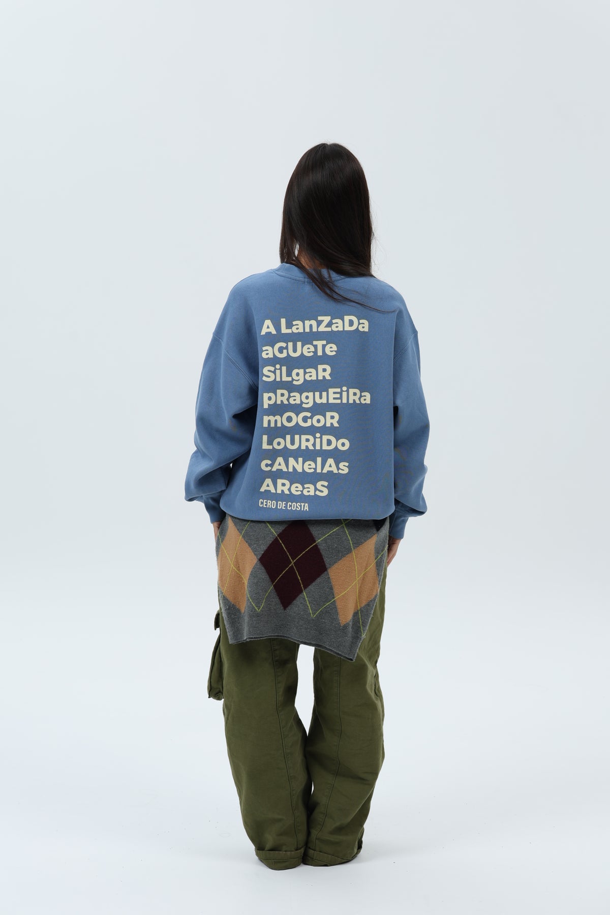 SWEATSHIRT AZUL/BEGE "PONTEVEDRA"