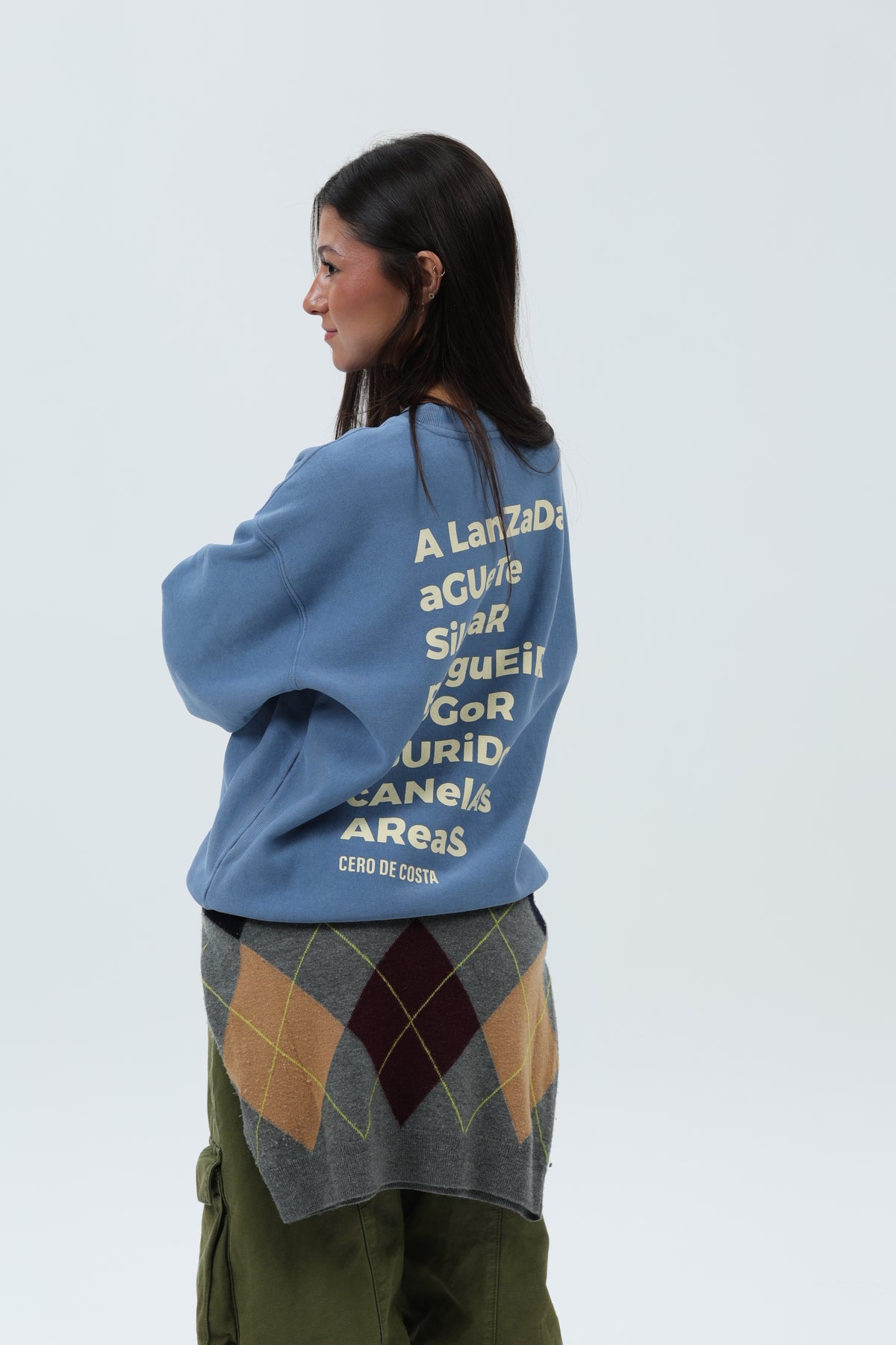 SWEATSHIRT AZUL/BEGE "PONTEVEDRA"