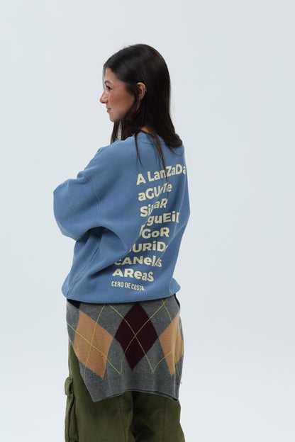 SWEATSHIRT AZUL/BEGE "PONTEVEDRA"
