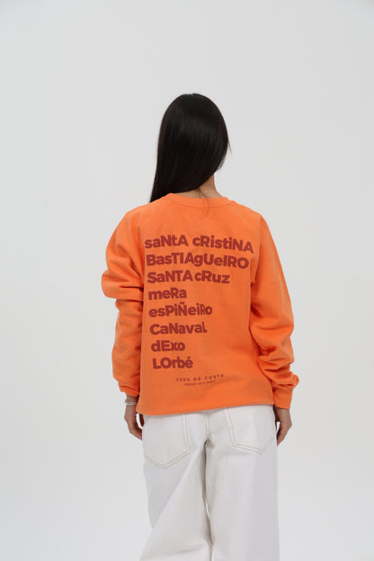 SUDADERA CORAL/ROJO "OLEIROS"