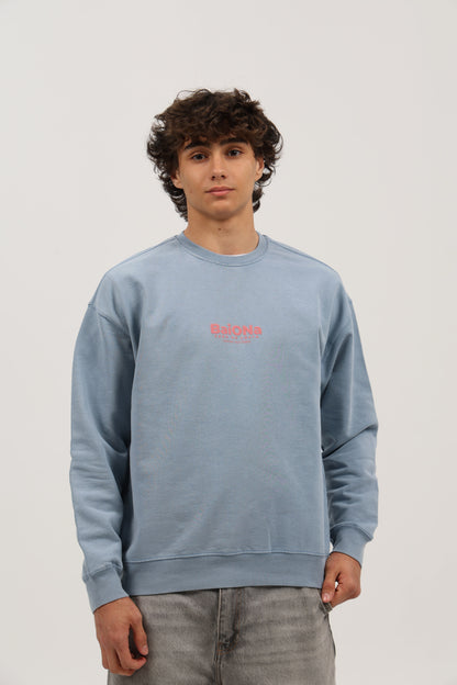 SUDADERA AZUL-LAVADO/ROSA "BAIONA"