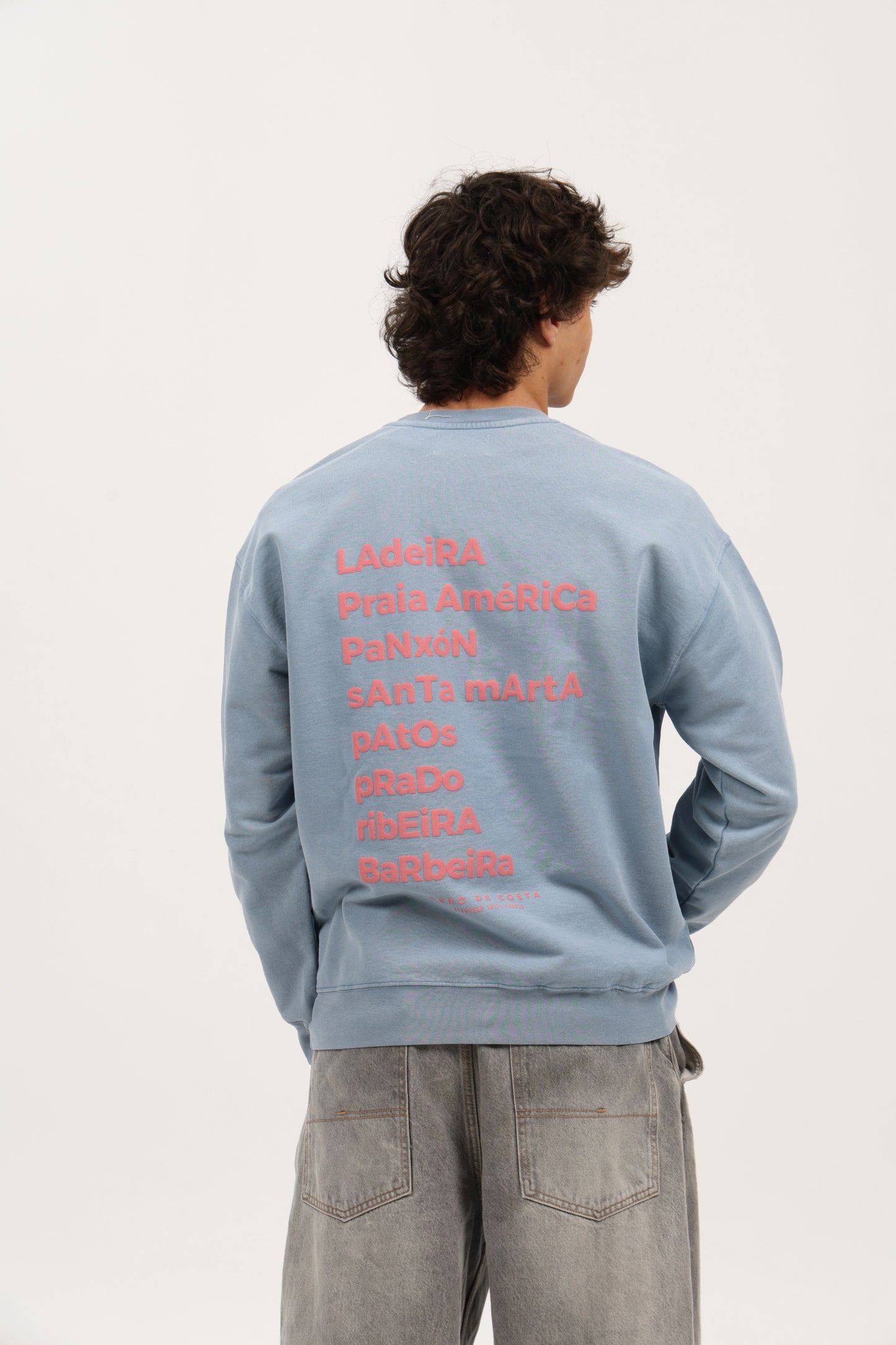 SUDADERA AZUL-LAVADO/ROSA "BAIONA"