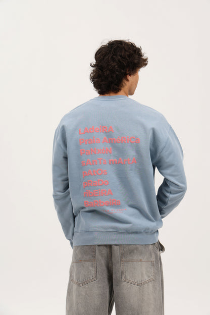 SUDADERA AZUL-LAVADO/ROSA "BAIONA"
