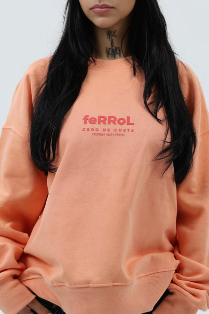 SUDADERA CORAL/ROJO"FERROL" CORTA