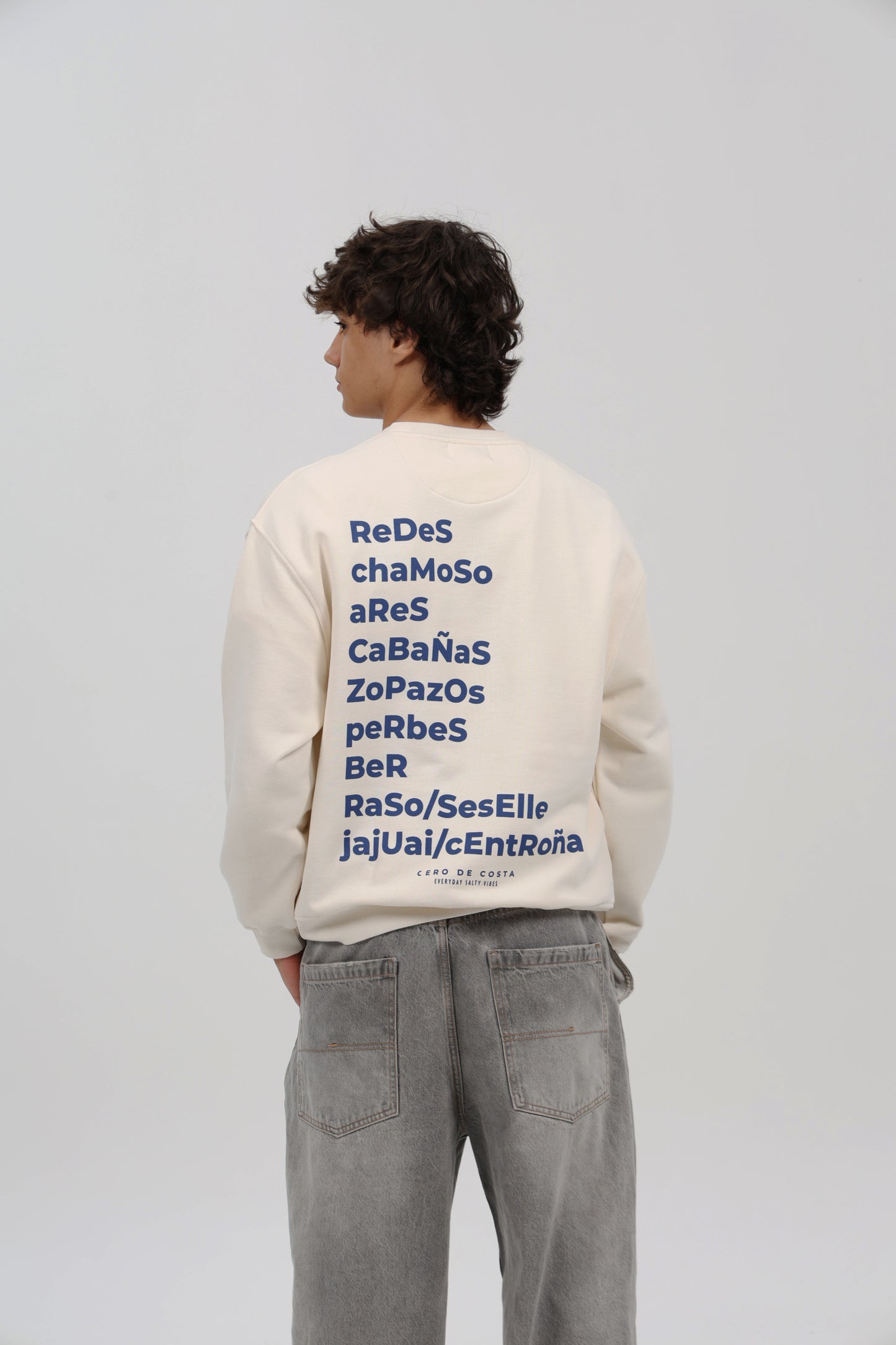 SUDADERA BLANCO/AZUL "PONTEDEUME"