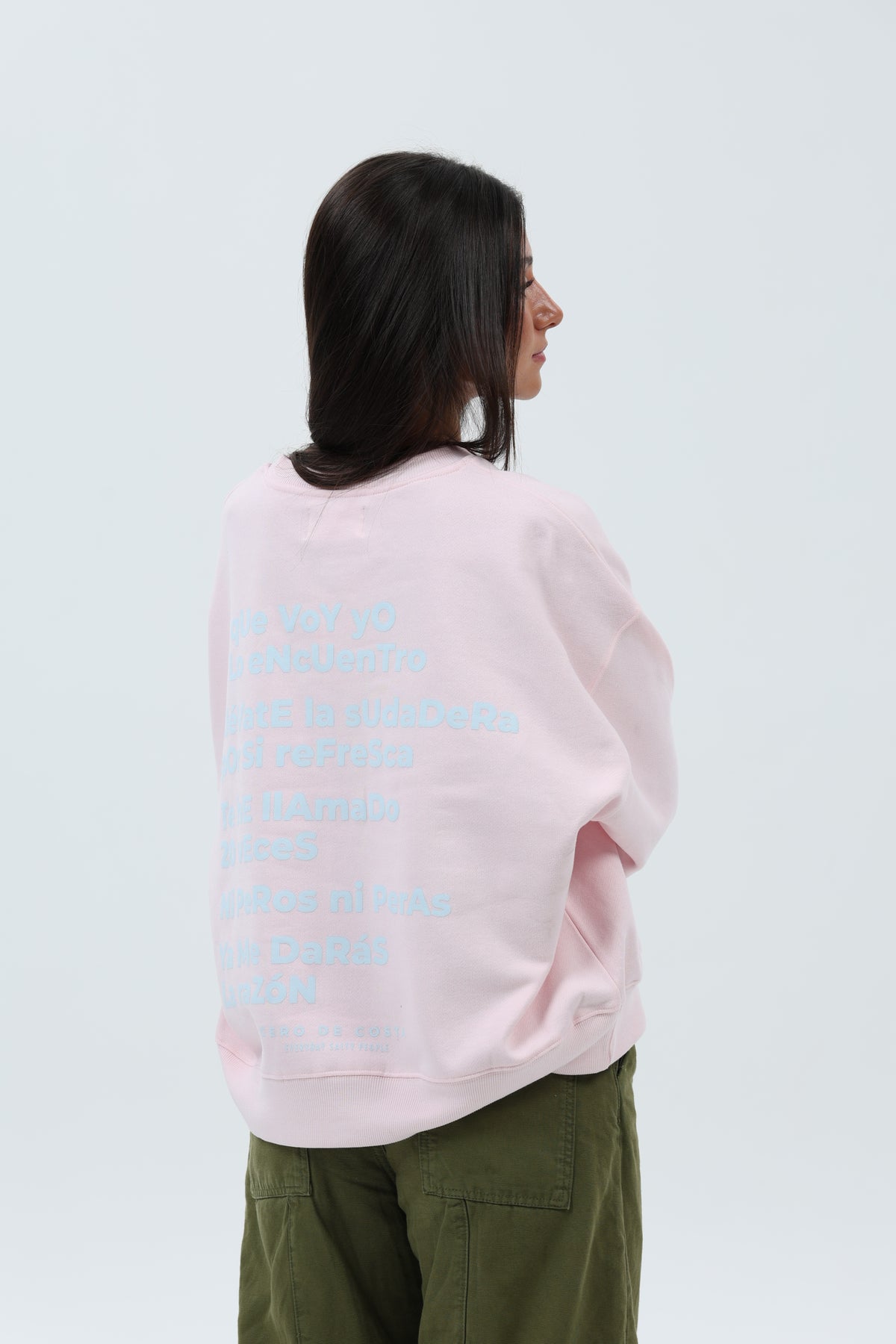 SUDADERA ROSA/CELESTE "MAMÁ" CORTA
