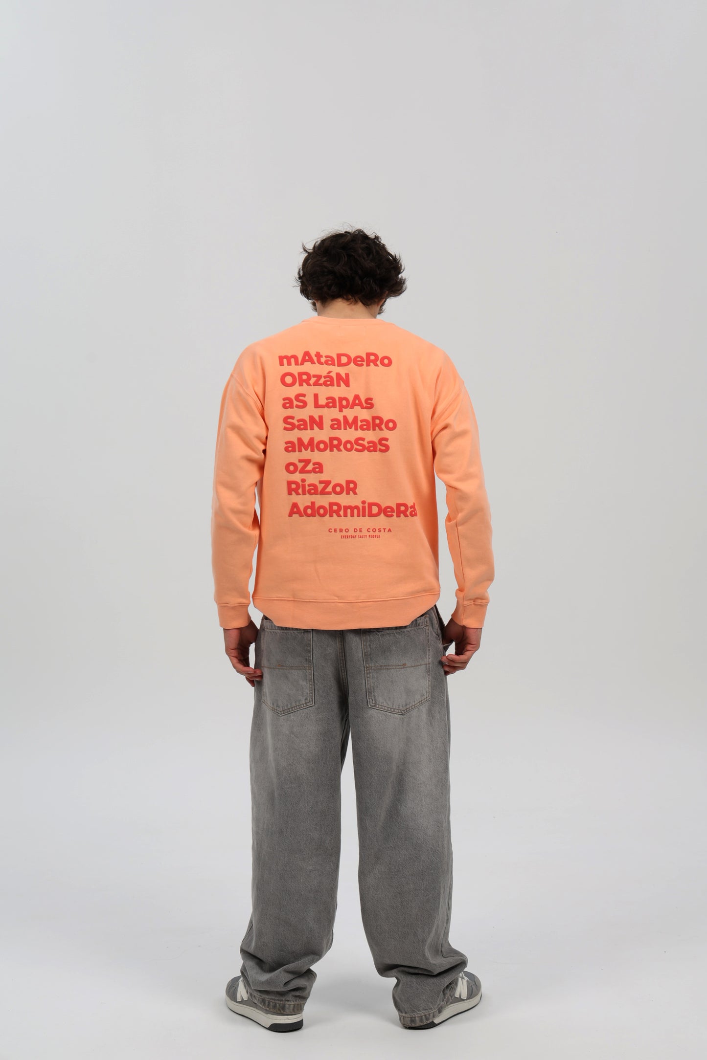 SUDADERA MELOCOTÓN/ROJO "A CORUÑA"
