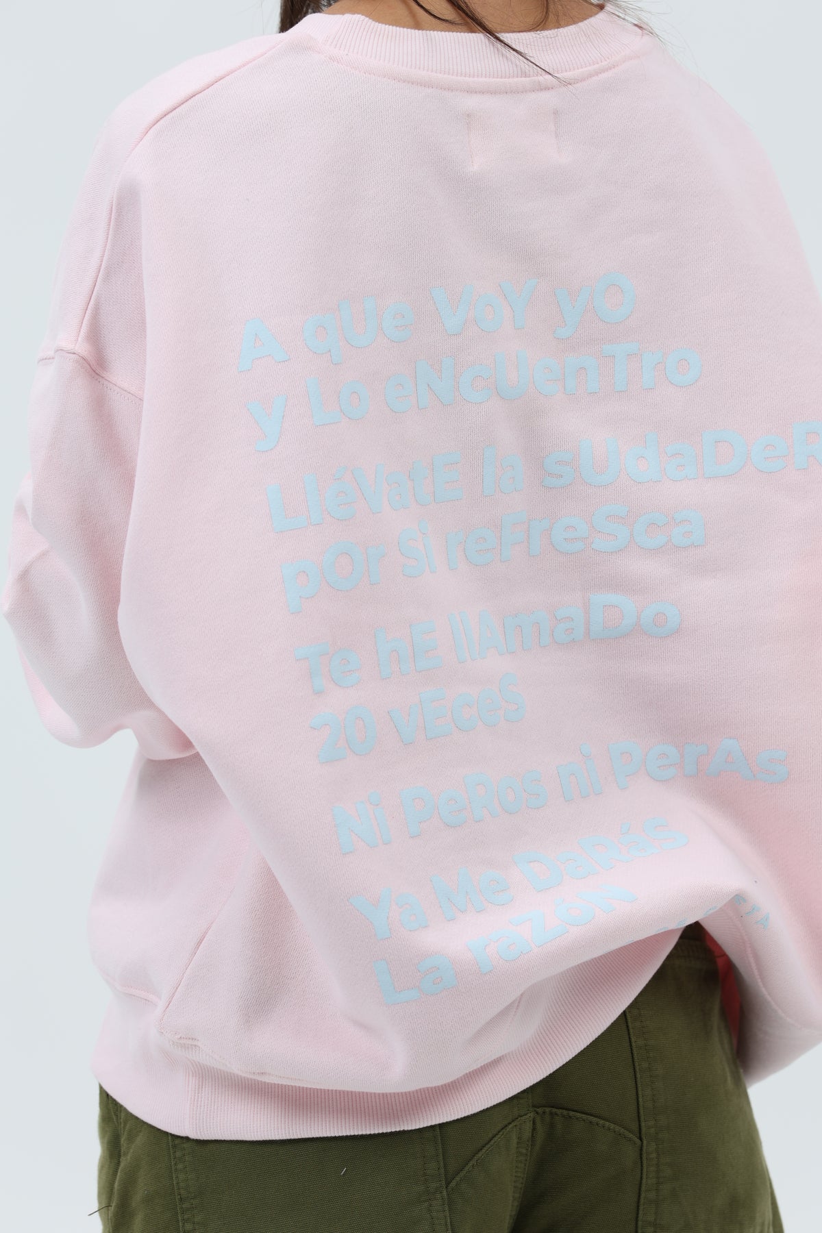 SUDADERA ROSA/CELESTE "MAMÁ" CORTA