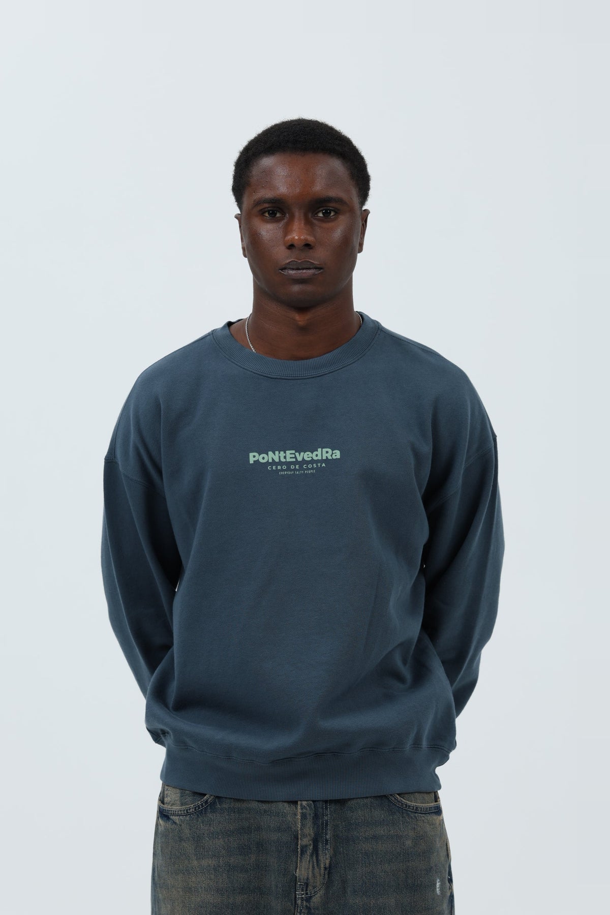 SUDADERA ANTRACITA/VERDE "PONTEVEDRA CIUDAD"