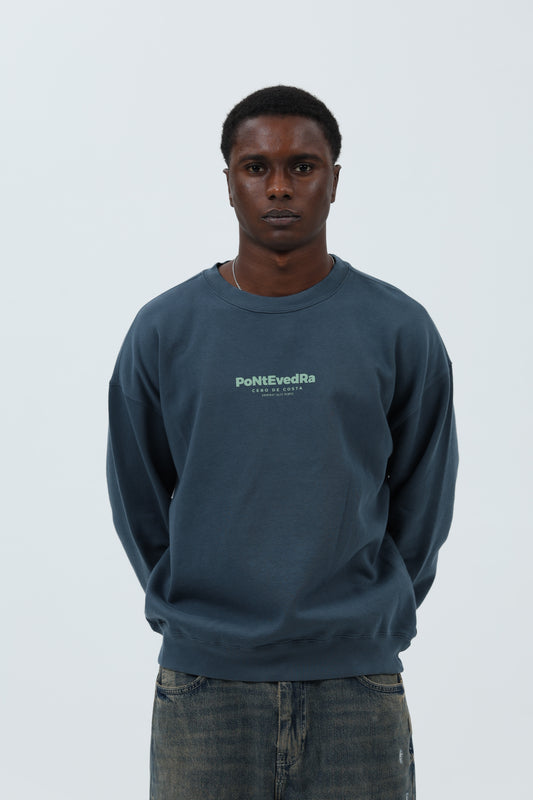 SUDADERA ANTRACITA/VERDE "PONTEVEDRA CIUDAD"