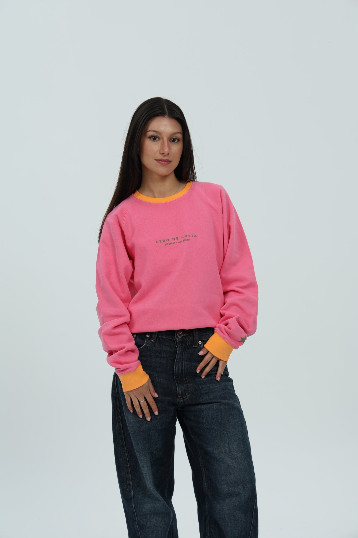 SUDADERA FUCSIA-RIPN/VERDE "PLAYAS SURF"
