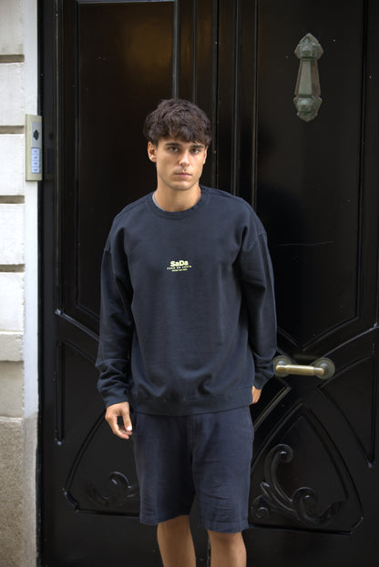 SUDADERA ANTRACITA/AMARILLO-FLÚOR "SADA"