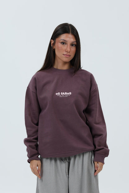 SUDADERA BERENJENA/ROSA "OS FAROS"