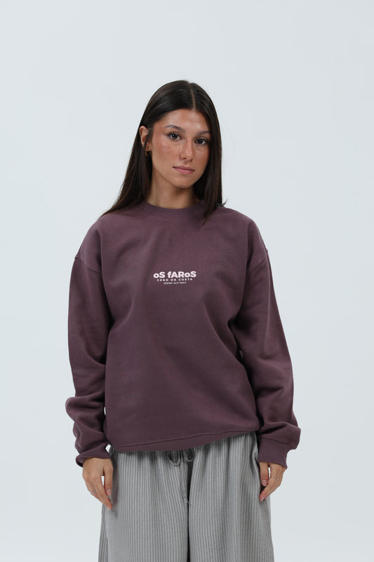 SUDADERA BERENJENA/ROSA "OS FAROS"