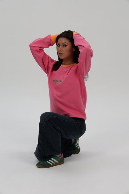 SUDADERA FUCSIA-RIPN/VERDE "OLEIROS"