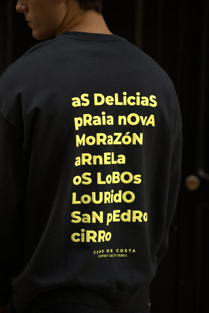 SUDADERA ANTRACITA/AMARILLO-FLÚOR "SADA"