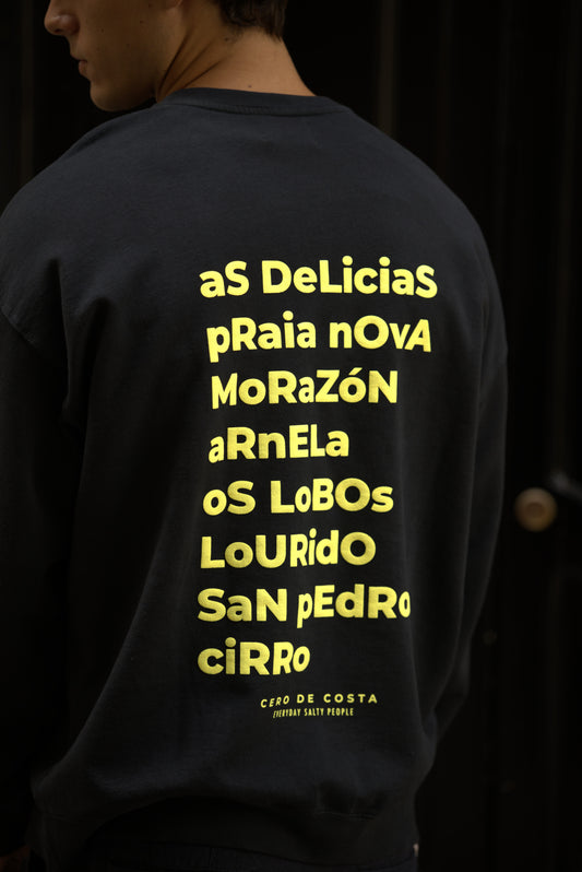 SUDADERA ANTRACITA/AMARILLO-FLÚOR "SADA"