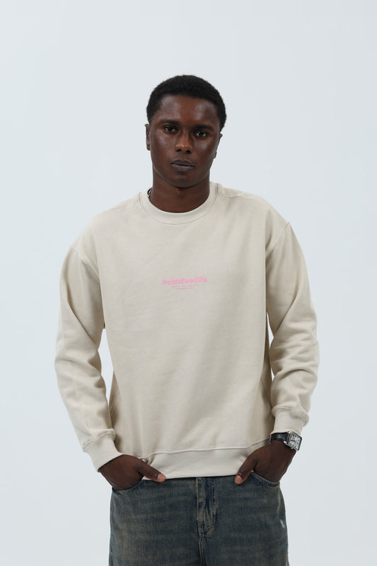 SUDADERA CREMA/ROSA "PONTEVEDRA"