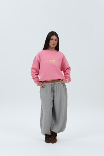 SUDADERA FUCSIA/CREMA "MAMÁ"