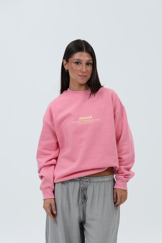 SUDADERA FUCSIA/CREMA "MAMÁ"