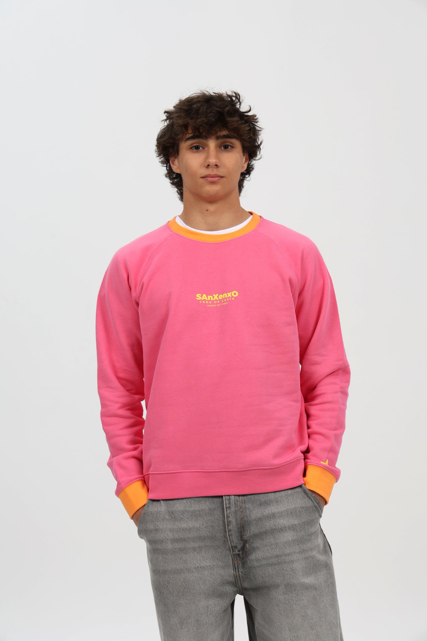 SUDADERA FUCSIA-RIPN/AMARILLO "SANXENXO"
