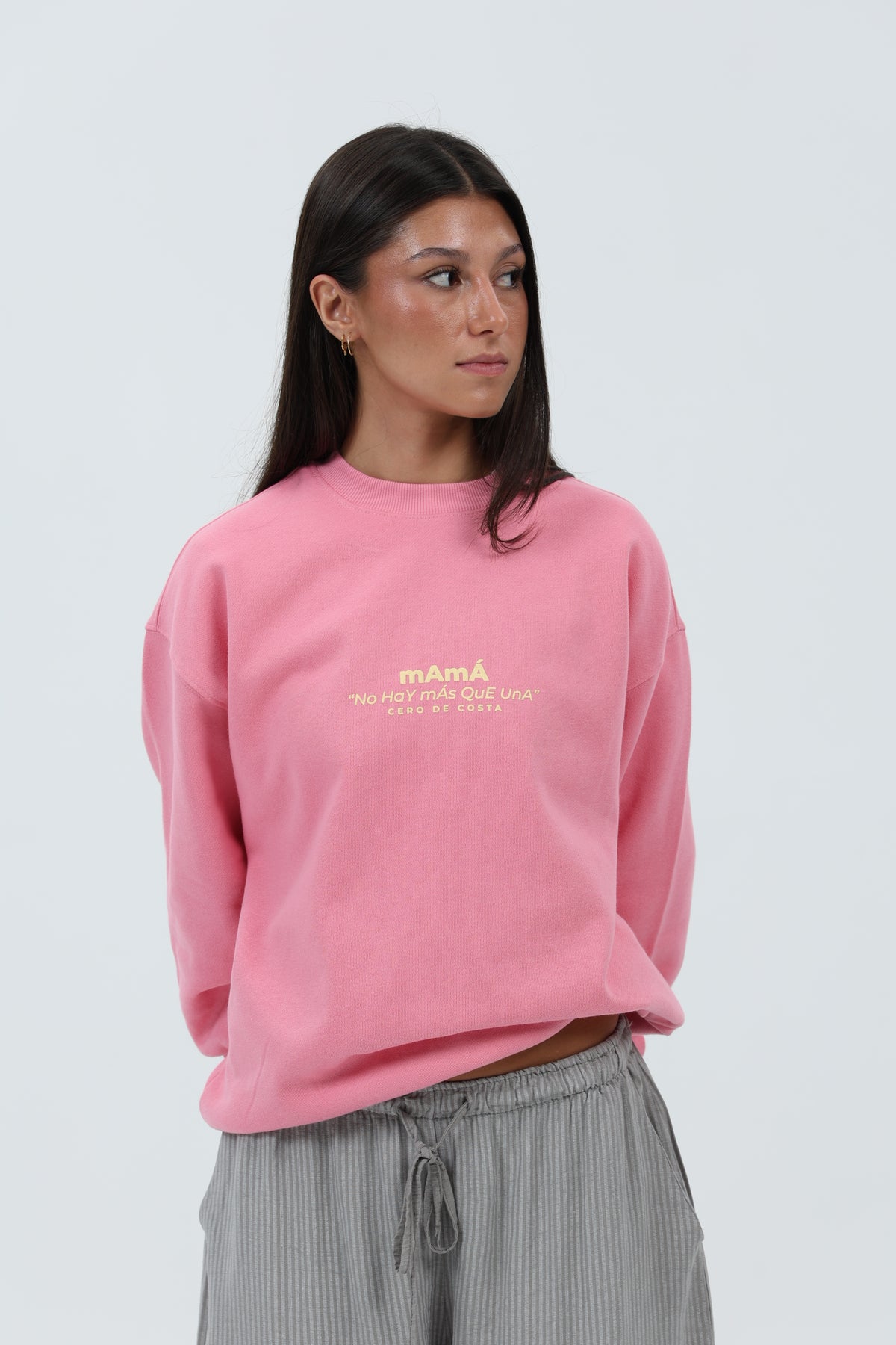 SUDADERA FUCSIA/CREMA "MAMÁ"