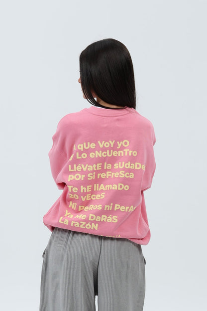 SUDADERA FUCSIA/CREMA "MAMÁ"