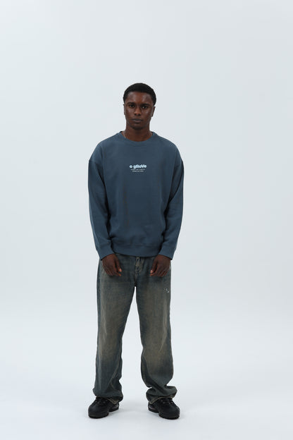 SWEATSHIRT ANTRACITE/CELESTE "O GROVE"