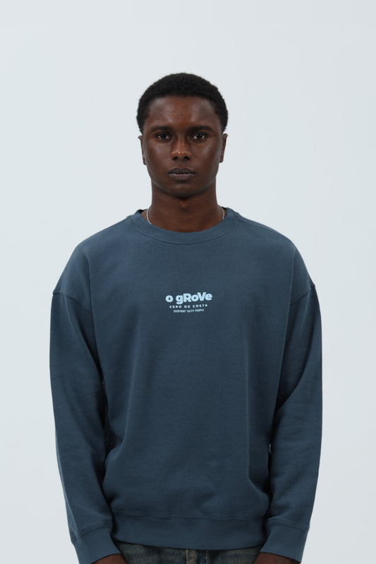 SUDADERA ANTRACITA/CELESTE "O GROVE"