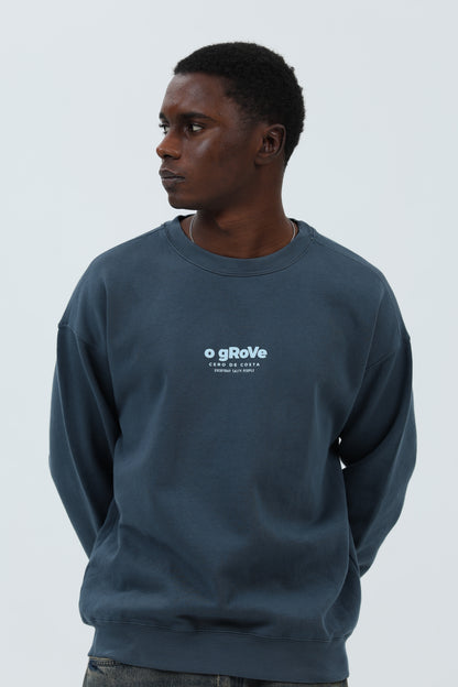 SWEATSHIRT ANTRACITE/CELESTE "O GROVE"
