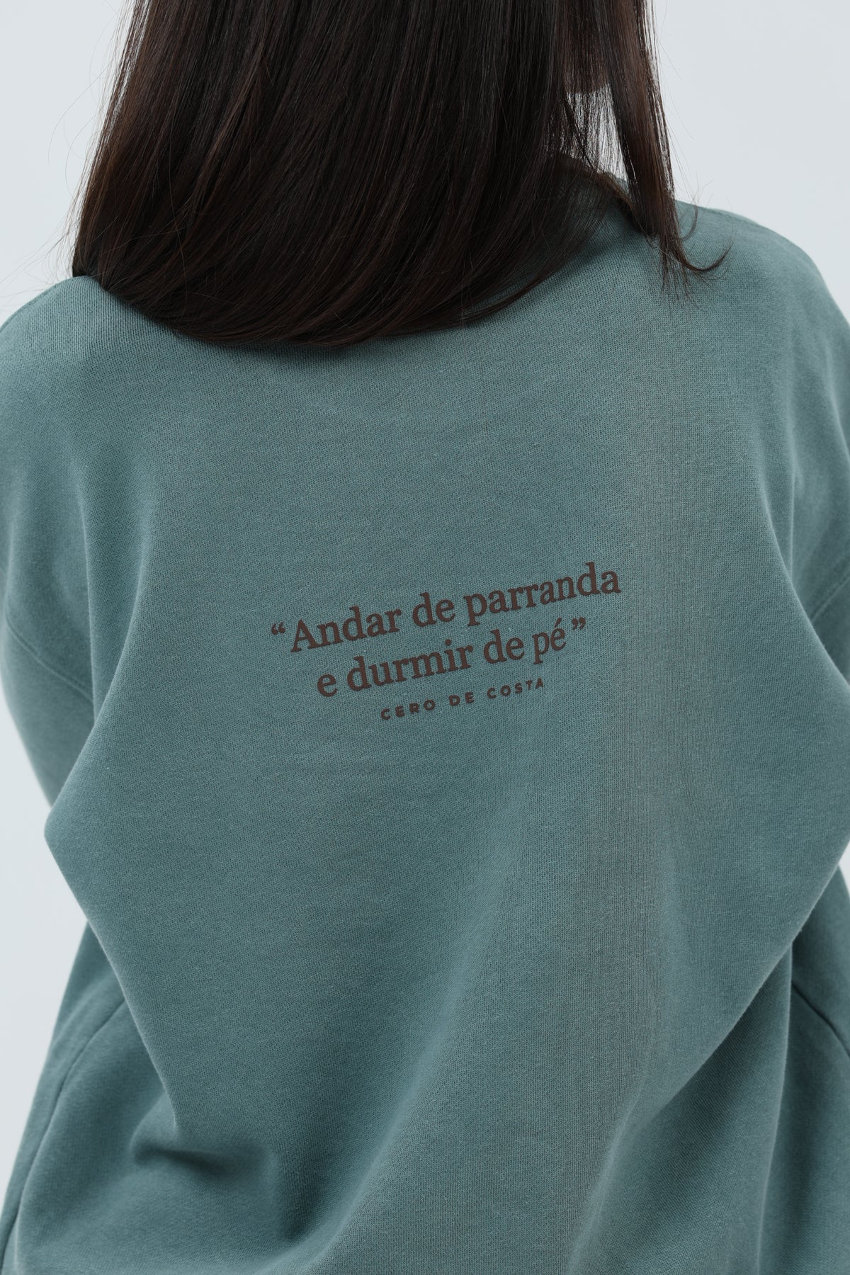 SUDADERA VERDE/MARRÓN "VIVIR NA CORUÑA"