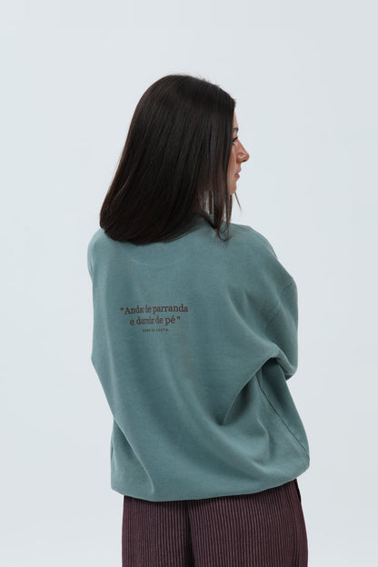 SUDADERA VERDE/MARRÓN "VIVIR NA CORUÑA"